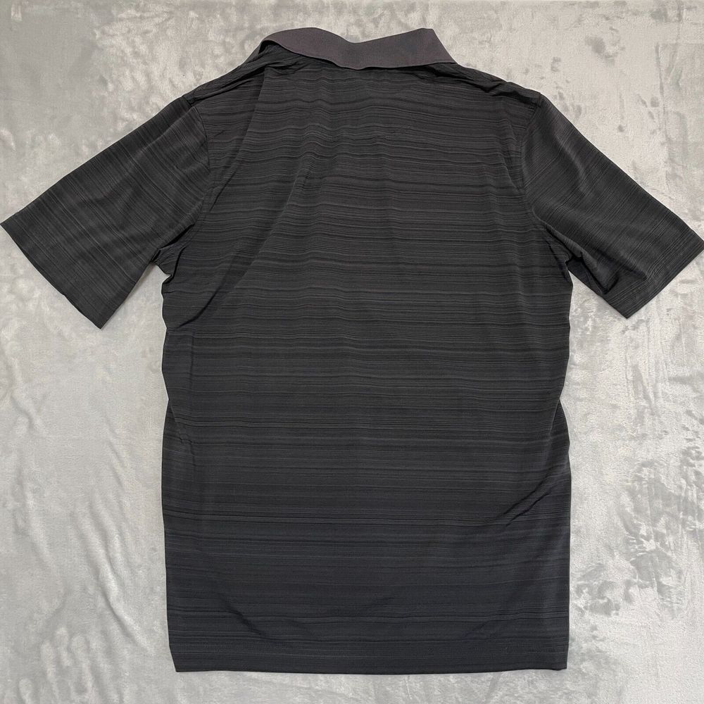 Cleveland Classics Shirt Mens Medium M Black Golf Polo Sewn-On Logos Stripe - Picture 5 of 7